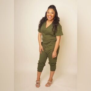Zenana Outfitters Army Green Jumpsuit